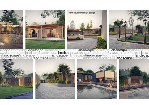 Landscape design , resort design , farm house design