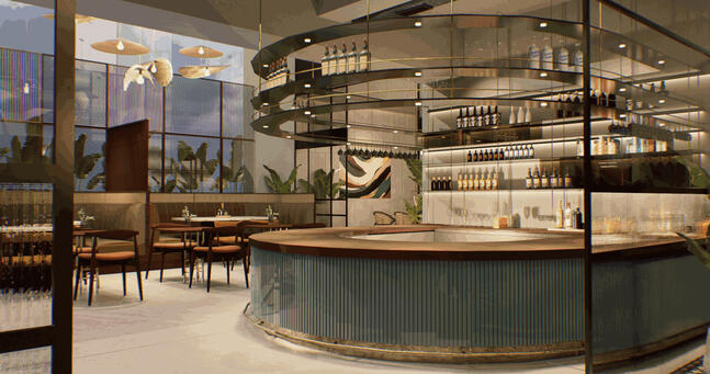 Luxury bar counter design, Cafe seating design, traditional design