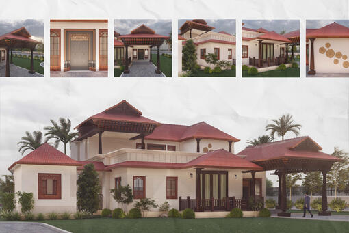 kerala style house design , Traditional residence design , traditional home design , Traditional house design